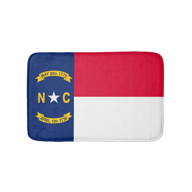 North Carolina State Flag Design Bath Mat (Front)