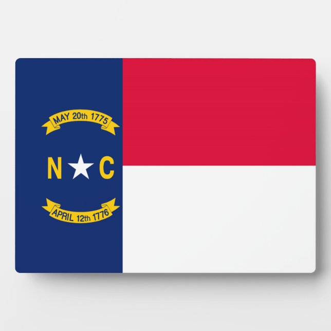 North Carolina State Flag Design Plaque (Front)