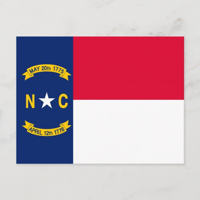 North Carolina State Flag Design Postcard (Front)