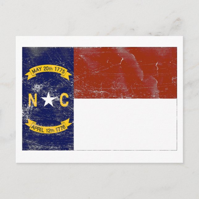 North Carolina State Flag (Distressed) Postcard (Front)