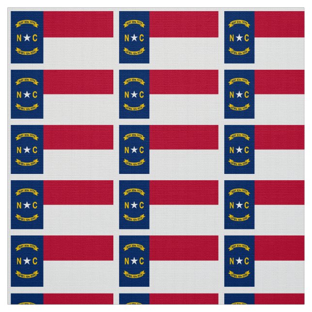 North Carolina State Flag Fabric (Swatch)