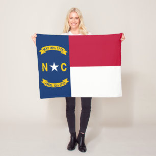 North Carolina State Flag Fleece Blanket
