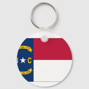 North Carolina State Flag Key Ring