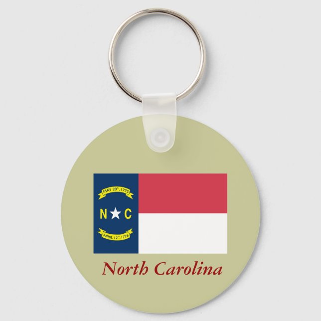 North Carolina State Flag Key Ring (Front)