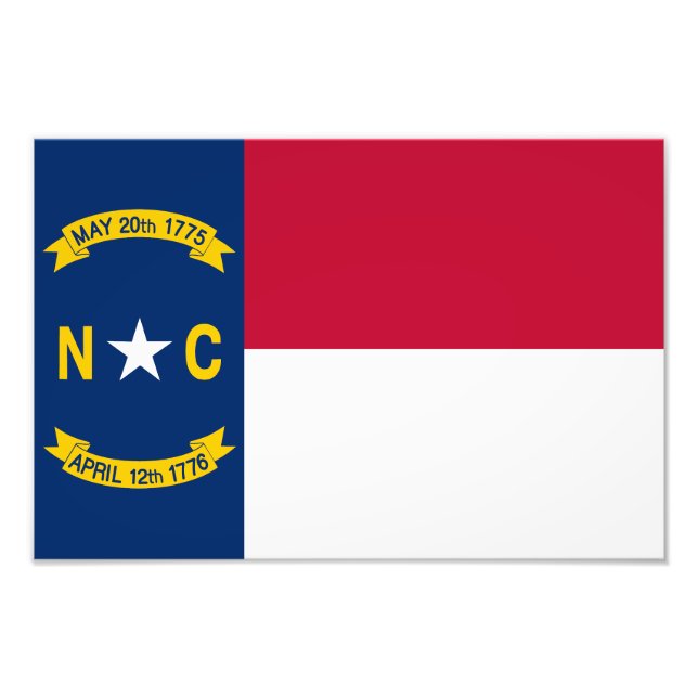 North Carolina State Flag Photo Print (Front)