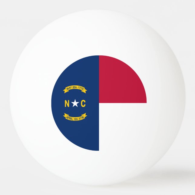 North Carolina State Flag Ping Pong Ball (Front)
