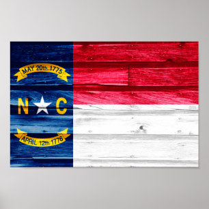 North Carolina State Flag Poster