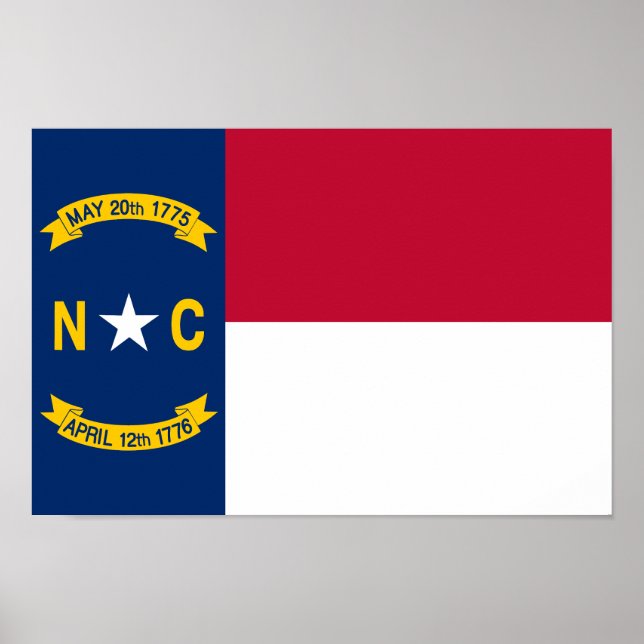 North Carolina State Flag Poster (Front)