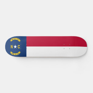 North Carolina State Flag Skateboard