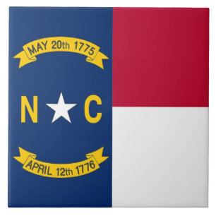 North Carolina State Flag Tile