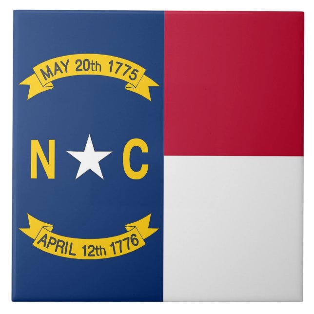 North Carolina State Flag Tile (Front)