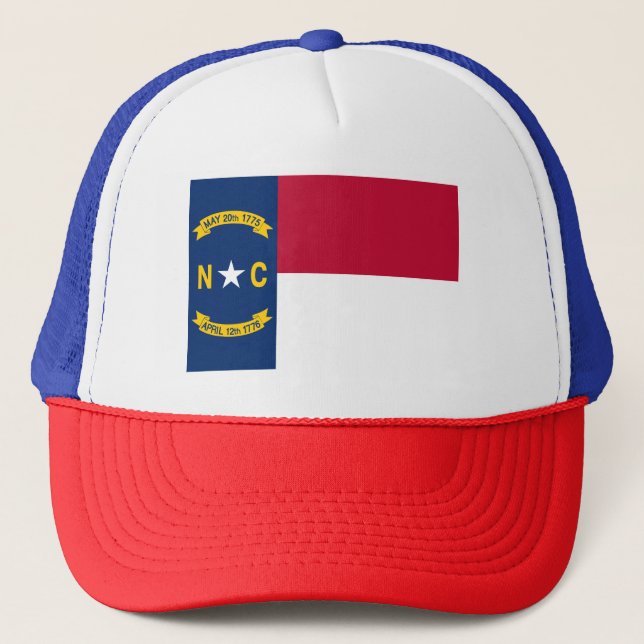 North Carolina State Flag Trucker Hat (Front)
