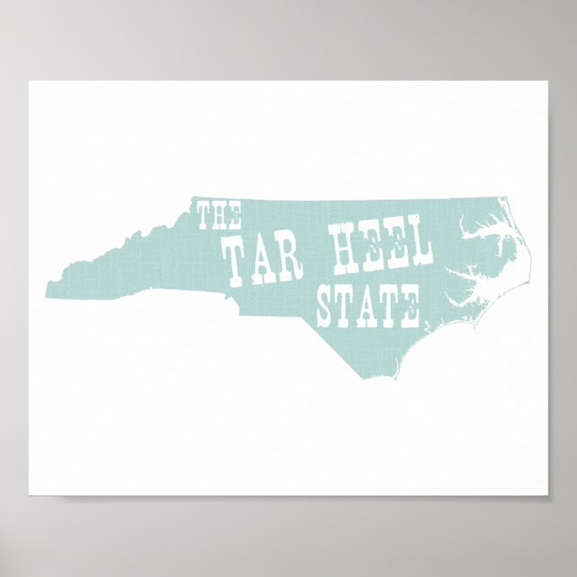 North Carolina State Nickname Poster (Front)