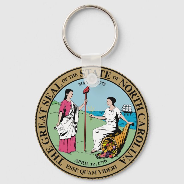 North Carolina State Seal Key Ring (Front)