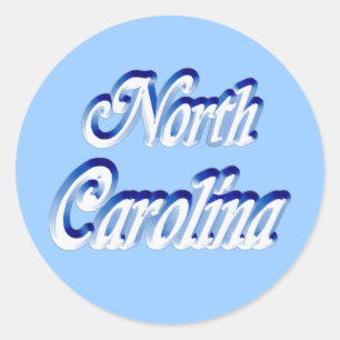 NORTH CAROLINA-STICKER CLASSIC ROUND STICKER