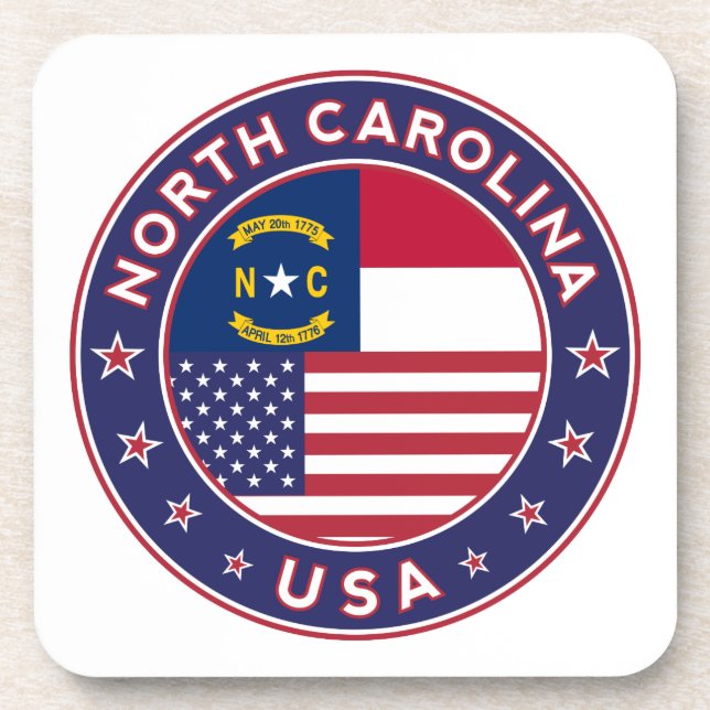 North Carolina sticker, phone case, tote bag Coaster (Front)