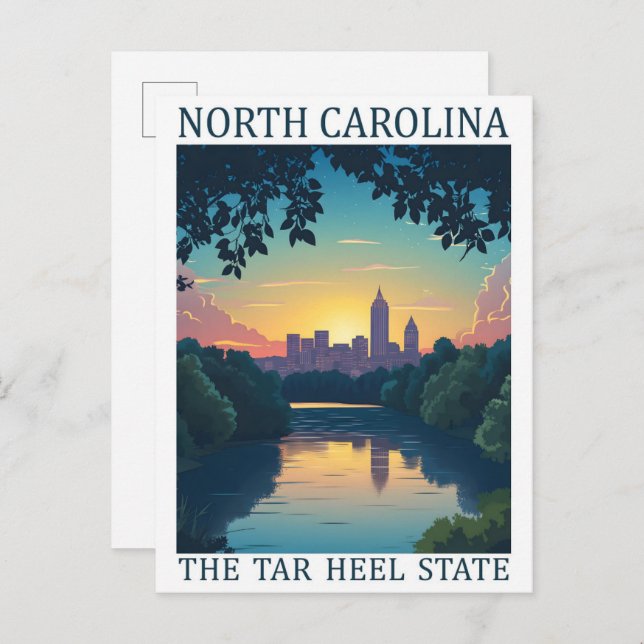 North Carolina the Tar Heel State USA Travel Place Postcard (Front/Back)