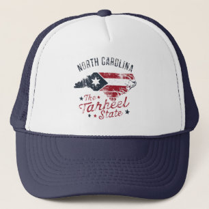 North Carolina The Tarheel State Map Trucker Hat