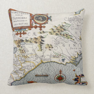 North Carolina, titled 'Virginiae item et Floridae Cushion