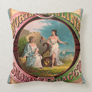 North Carolina Tobacco Ad 1879 Cushion