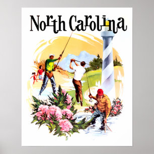 North Carolina travel poster