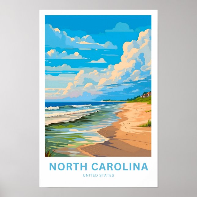 North Carolina United States Travel Print (Front)