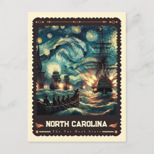 North Carolina   Vincent Van Gogh Inspired Postcard