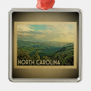 North Carolina Vintage Travel Ornament