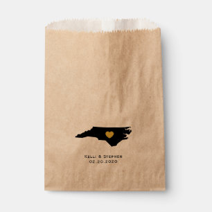 North Carolina Wedding Favour Treat Sacks Gift Bag