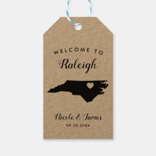 North Carolina Wedding Welcome Bag Gift Tags