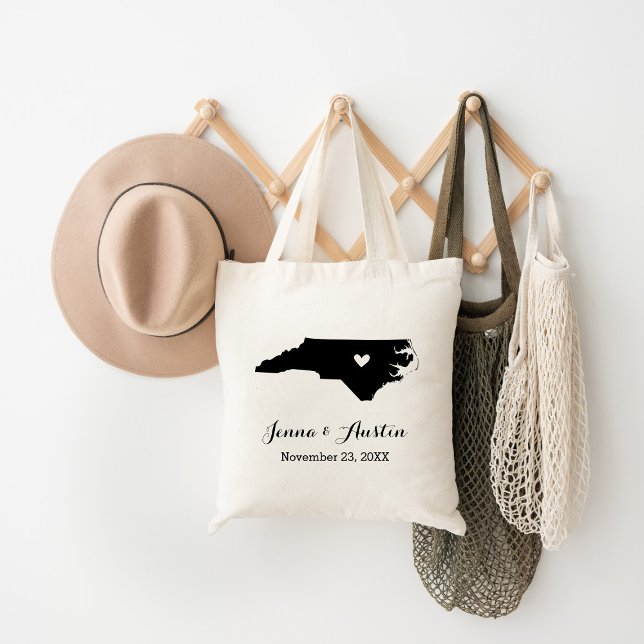 North Carolina Wedding Welcome Tote Bag (Creator Uploaded)