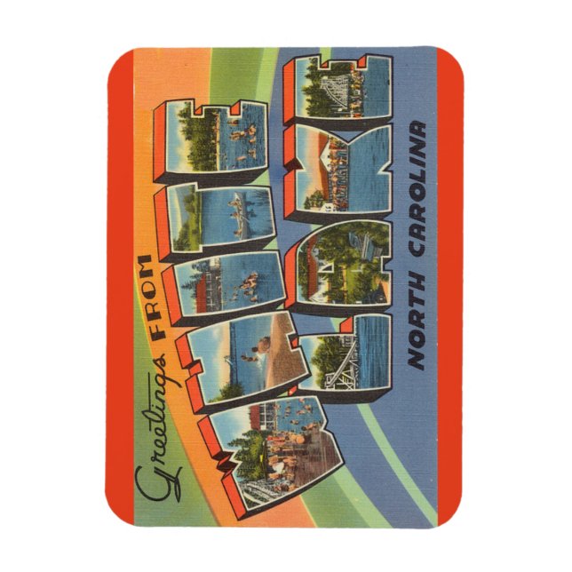 North Carolina, White Lake Magnet (Vertical)