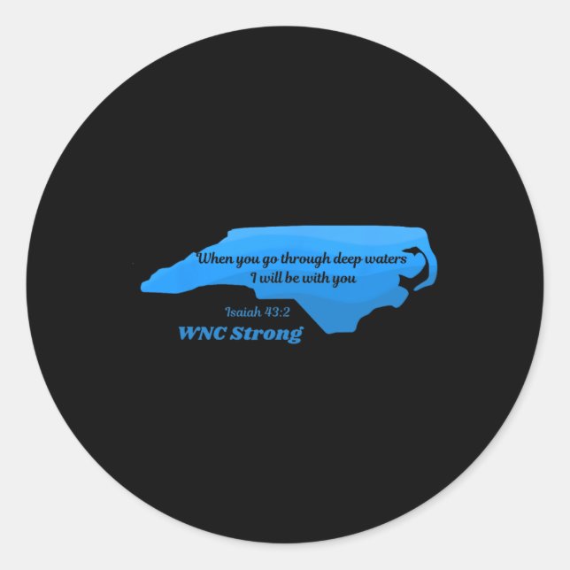North Carolina Wnc Strong Appalachian Strong  Classic Round Sticker (Front)