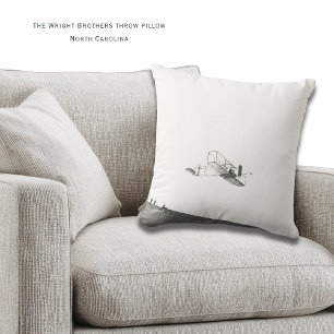 North Carolina Wright Brothers Throw Pillow