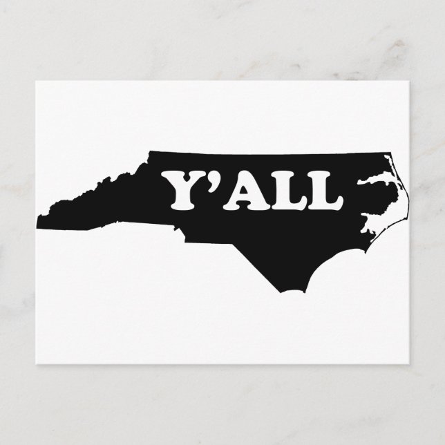 North Carolina Yall Postcard (Front)