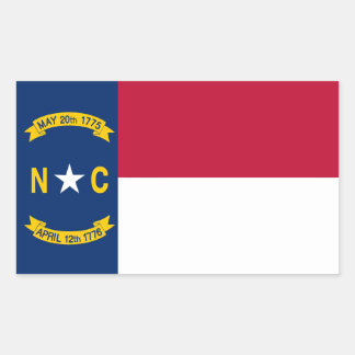 North Carolinian Flag, Flag of North Carolina Rectangular Sticker
