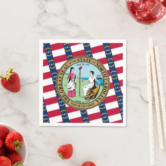 North Carolinian Flag & Seal, North Carolina Napkin