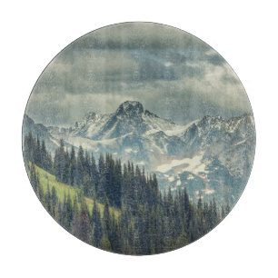 North Cascade: Majestic Mountain Peak. Cutting Board