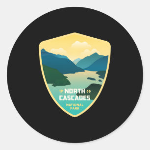 North Cascades 1968 National Park Tea Classic Round Sticker