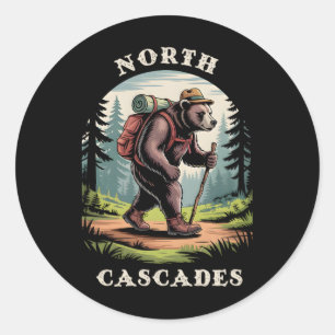North Cascades Classic Round Sticker