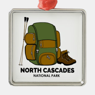 North Cascades National Park Backpack Metal Ornament