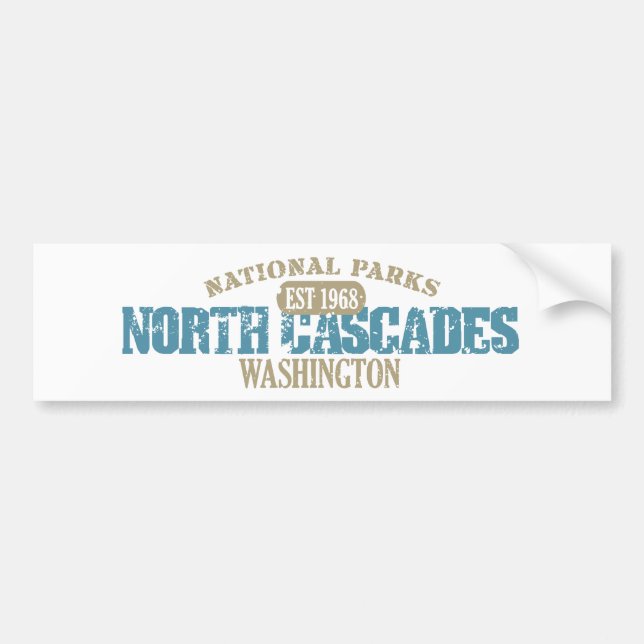 North Cascades National Park Bumper Sticker (Front)