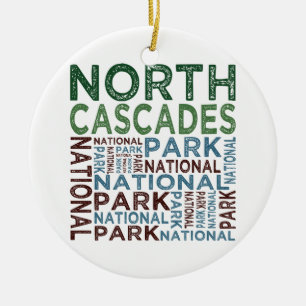 North Cascades National Park Ceramic Ornament