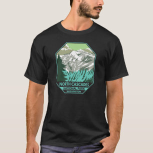 North Cascades National Park Goode Mountain Retro  T-Shirt