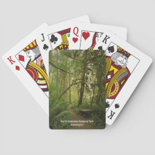 North Cascades National Park Green Forest Playing Cards