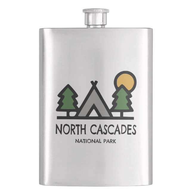 North Cascades National Park Hip Flask (Front)