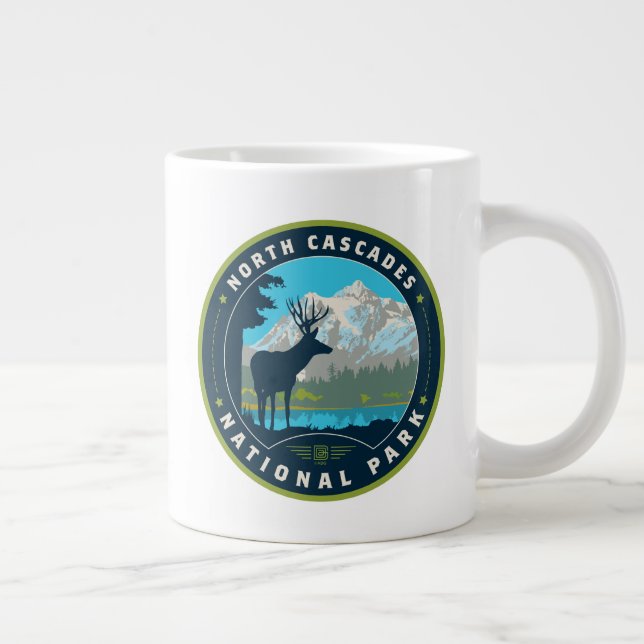 North Cascades National Park Large Coffee Mug (Right)