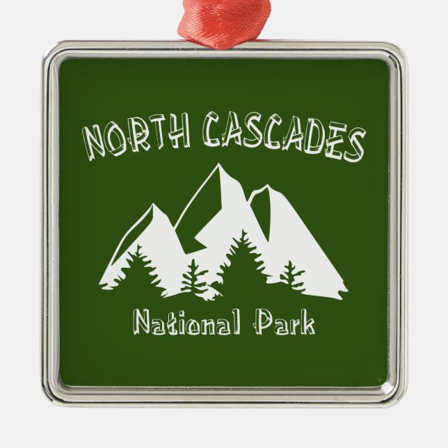 North Cascades National Park Metal Ornament (Front)
