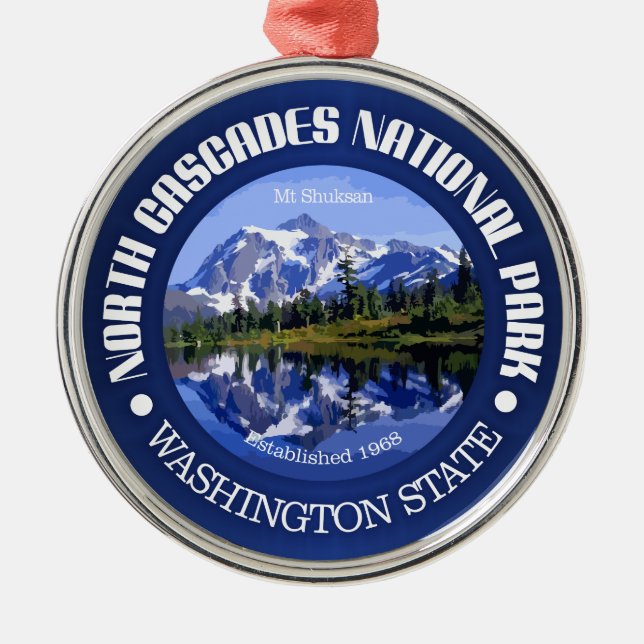 North Cascades National Park Metal Ornament (Front)