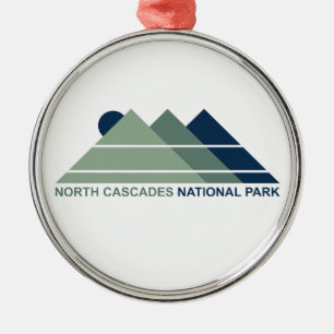North Cascades National Park Mountain Sun Metal Ornament